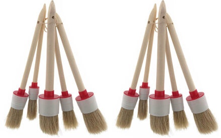 Benson Kwastenset - 2x - 5-delig - half synthetisch - rond - verf/schilderen