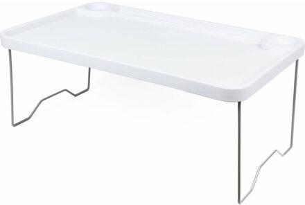 Benson Laptoptafel - opklapbaar - bed - dienblad - wit - 57 x 35 x 23 cm