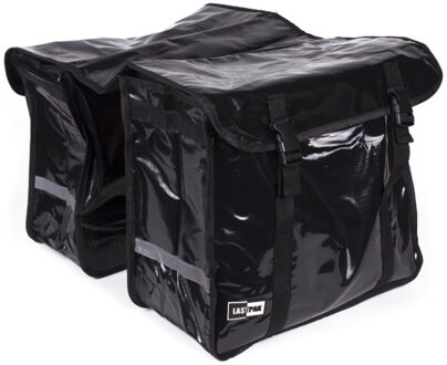 Benson Lastpak Dubbele Fietstas - groot - zwart - 46L - 39 x 35 x 17 cm - bisonyl - gespsluiting