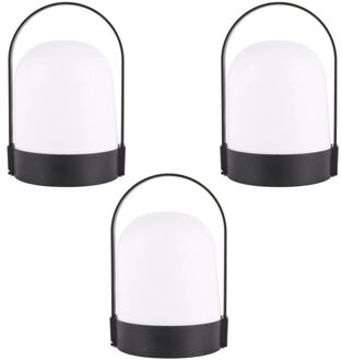 Benson Led lamp - 3x - draagbaar - wit - kunststof - 13 x 22 cm - warm licht