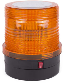 Benson LED zwaailamp - oranje - 2.4W - strobe licht - magnetisch - batterijvoeding