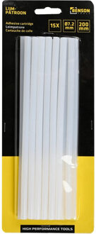 Benson Lijmpatronen 8 x 200 mm - 15x - transparant - voor standaard lijmpistool