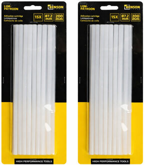 Benson Lijmpatronen 8x200 mm - 30x - transparant - voor standaard lijmpistool