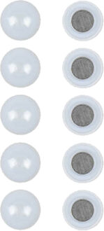 Benson Magneten rond - zelfklevend - wit - 10x stuks - D30 mm
