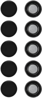 Benson Magneten rond - zelfklevend - zwart - 10x stuks - D30 mm