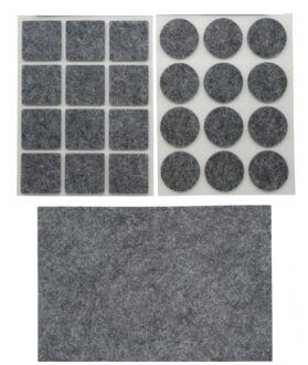 Benson Meubelvilt - 100x stuks - grijs - vilt - 3 formaten - anti kras vilt