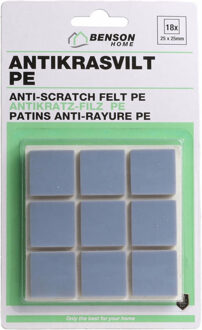 Benson Meubelvilt - 18 delig - stoelpoten - kunststof - grijs - meubelbeschermers