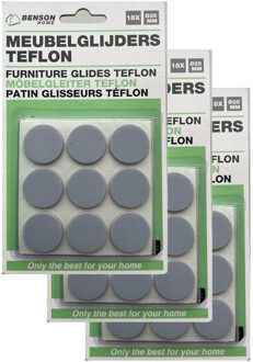 Benson Meubelvilt - 3x - 18 delig - stoelpoten - kunststof - grijs - meubelbeschermers