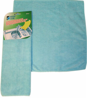 Benson Microvezel doek - 38 x 38 cm - blauw - schoonmaak doek - dweil