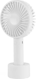 Benson Mini handventilator met standaard - wit - 7 x 13 cm