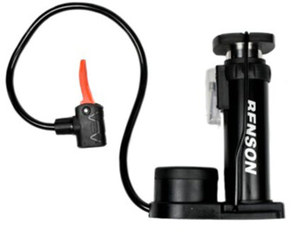 Benson Mini voetpomp met druk meter - Fiets/auto/bal/luchtbed - Max: 8 Bar Zwart
