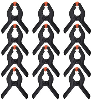 Benson Mini zeilklem/hobby clip set van 12x - 6 cm - kunststof - Dekzeil klemmen - Camping/outdoor