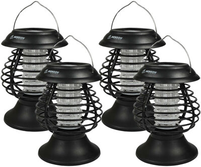Benson Muggenlamp solar - 4x - UV-LED - 14 x 19,5 cm - insectenvanger - IP44