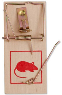 Benson Muizenval - 12x stuks - hout/metaal - 10 x 4,5 cm