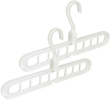 Benson Multifunctionele kledinghangers - 2x stuks - 33 cm - verticaal gebruik