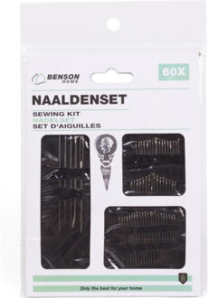 Benson Naalden set - Naaispelden - 60x - diverse maten / soorten - Hobby naald en draad