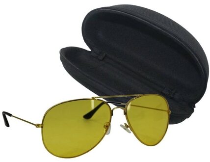 Benson Nachtzicht piloten bril met brillenkoker