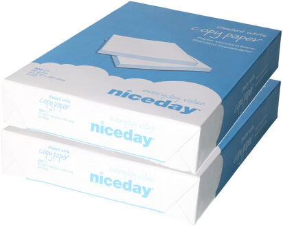 Benson Niceday A4 kopieer papier - wit - 1000x vellen - 80 grams - basic kantoor en teken papier
