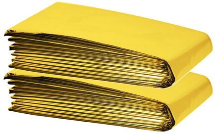 Benson Nooddeken goud/zilver - 2x - 130 x 210 cm - reddingsdeken - isolatiedeken - onderkoeling deke