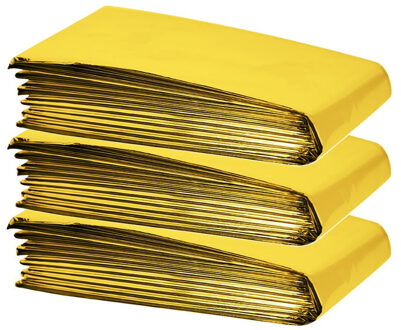 Benson Nooddeken goud/zilver - 3x - 130 x 210 cm - reddingsdeken - isolatiedeken - onderkoeling deke