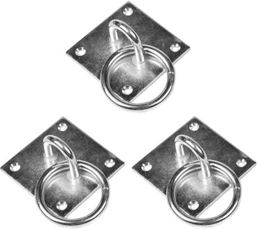Benson Oogplaat - 3x - 8 cm - met ring - 5 cm - staal verzinkt
