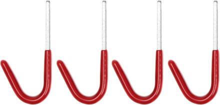 Benson ophanghaak - 4x stuks - gereedschapshaak - metaal - schuur / werkplaats