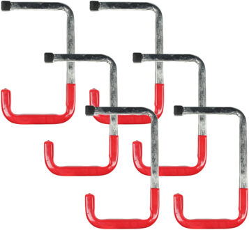 Benson ophanghaak - 6x stuks - gereedschapshaak - metaal - schuur / werkplaats