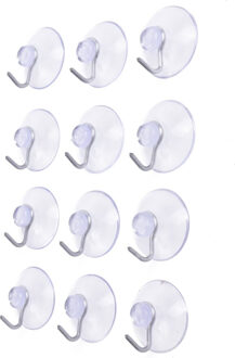 Benson Ophanghaak met zuignap - wit - 12x - kunststof - D30 mm