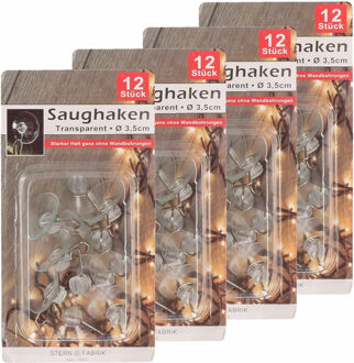 Benson Ophanghaak met zuignap - wit - 48x - kunststof - D30 mm