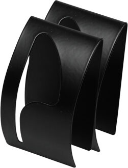Benson Ophanghaakje - 2x - zelfklevend - zwart - ijzer - handdoek houder