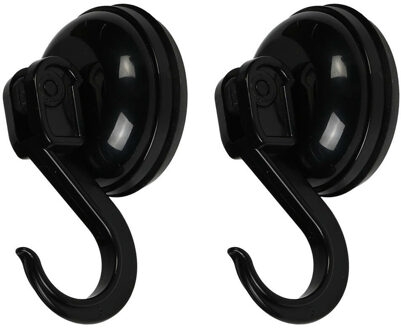 Benson Ophanghaakjes - 2x - zwart - kunststof - draagkracht 6kg