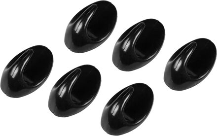Benson Ophanghaakjes zelfklevend - zwart - 12x - kunststof - draagkracht 500 gram
