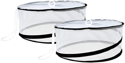 Benson Opvouwbare Foodcover - 2x - Rond - 37 x 15,5 cm - Vliegenkap en Voedselbescherming