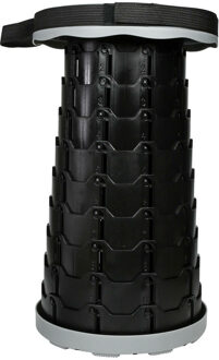 Benson Opvouwbare kruk - grijs - kunststof - D25 x 45 cm - inklapbare stoel