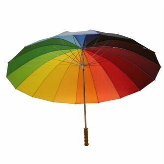Benson Paraplu golfmodel - regenboogkleuren - 130 cm - 16 banen - gaypride
