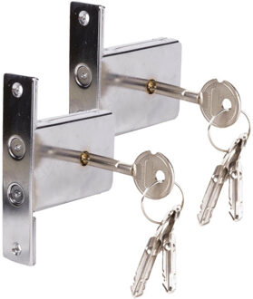 Benson Penslot Veiligheidsslot - 2x - staal - 3 sleutels - insteekslot