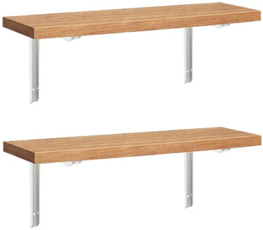 Benson Plankdragers / steun - 4x - aluminium - zilver - H150 x B100 mm - max gewicht 90 kg