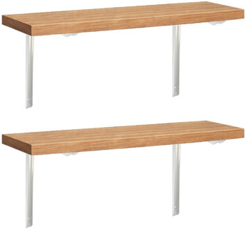 Benson Plankdragers / steun - 4x - aluminium - zilver - H300 x B200 mm - max gewicht 30 kg