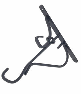 Benson Plantenhanger - 2x - zwart - metaal - 25 x 24 cm - weerbestendig voor buiten