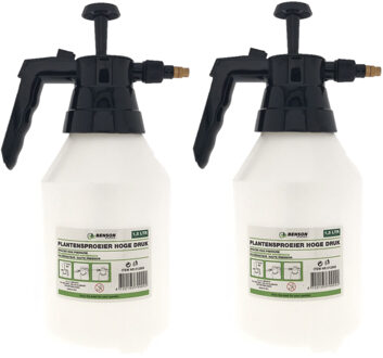 Benson Plantensproeier - Set van 2x stuks - 1,5 liter - drukspuit - kunststof