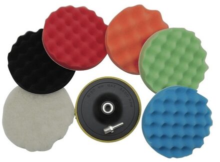 Benson Polijst Set 7-delig ? 150mm ? Incl. M14 adapter en 5 polijstpads Multi