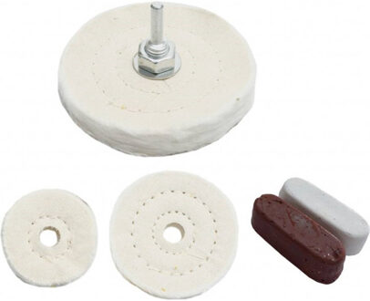 Benson Polijst set - verschillende foams - 6-delig - 102 mm - katoenen polijstschijven