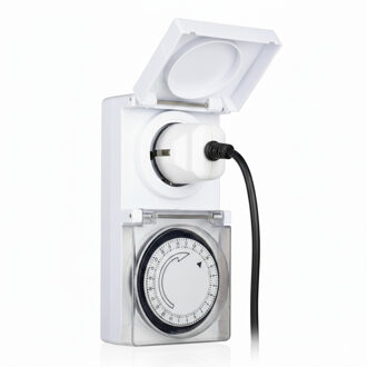 Benson Programmeerbare Tijdklok - 24-uurs - IP44 - tijdschakelaar stekkerdoos - voor binnen/buiten