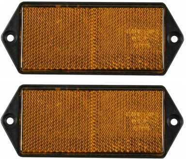Benson Reflector - 2x - oranje - rechthoek - schroefbevestiging - 100 x 45 mm