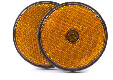 Benson Reflector - 2x - oranje - schroefbevestiging - 60 mm - rond