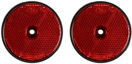 Benson Reflector - 2x - rood - schroefbevestiging - 60 mm - rond