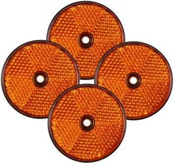 Benson Reflector - 4x - oranje - schroefbevestiging - 60mm - rond