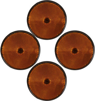 Benson Reflector - 4x - oranje - schroefbevestiging - 85 mm - rond