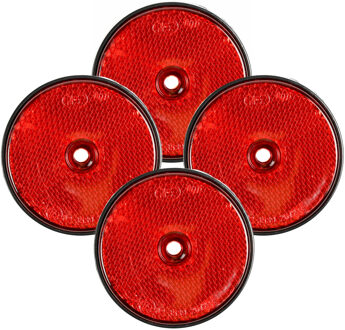 Benson Reflector - 4x - rood - schroefbevestiging - 60mm - rond