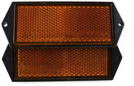 Benson Reflector - set 2x - oranje - schroefbevestiging - 104 x 40 mm